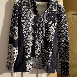 Black and White Patterned Long Sleeve jacket  (NWOT)